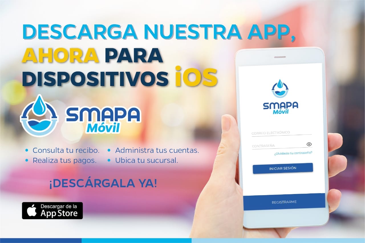 La app SMAPAMóvil ya se encuentra disponible para dispositivos. SMAPA