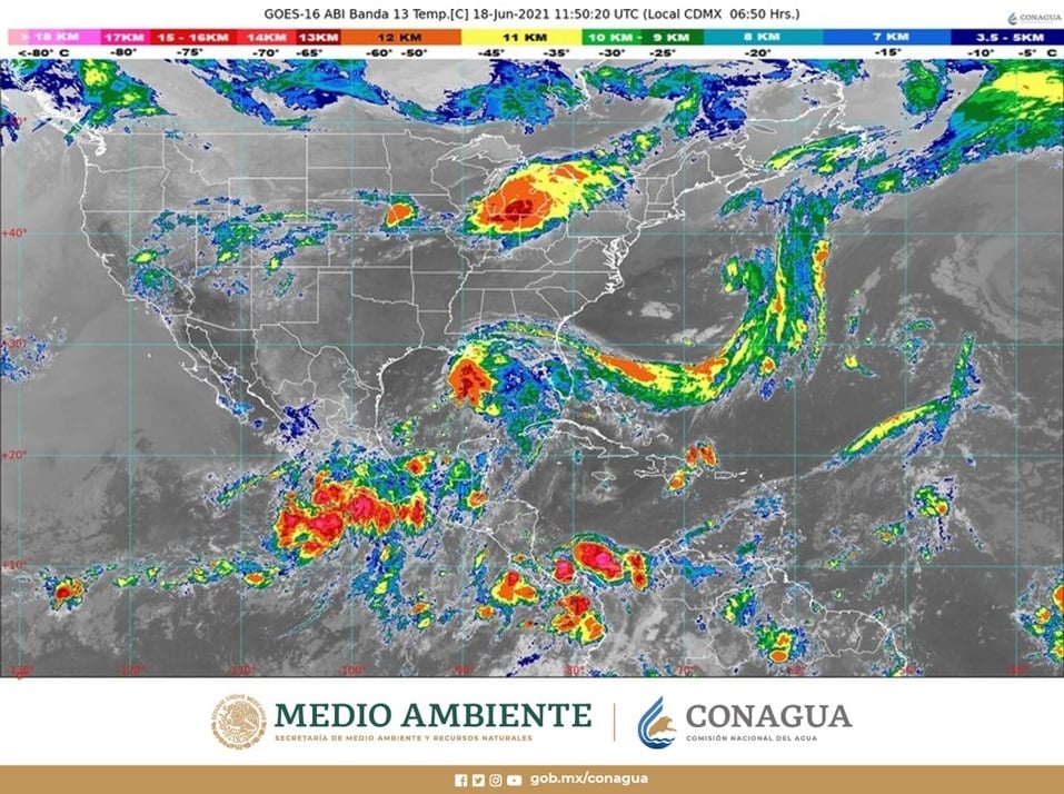 Pronóstico del tiempo para hoy viernes 18 de junio del 2021
