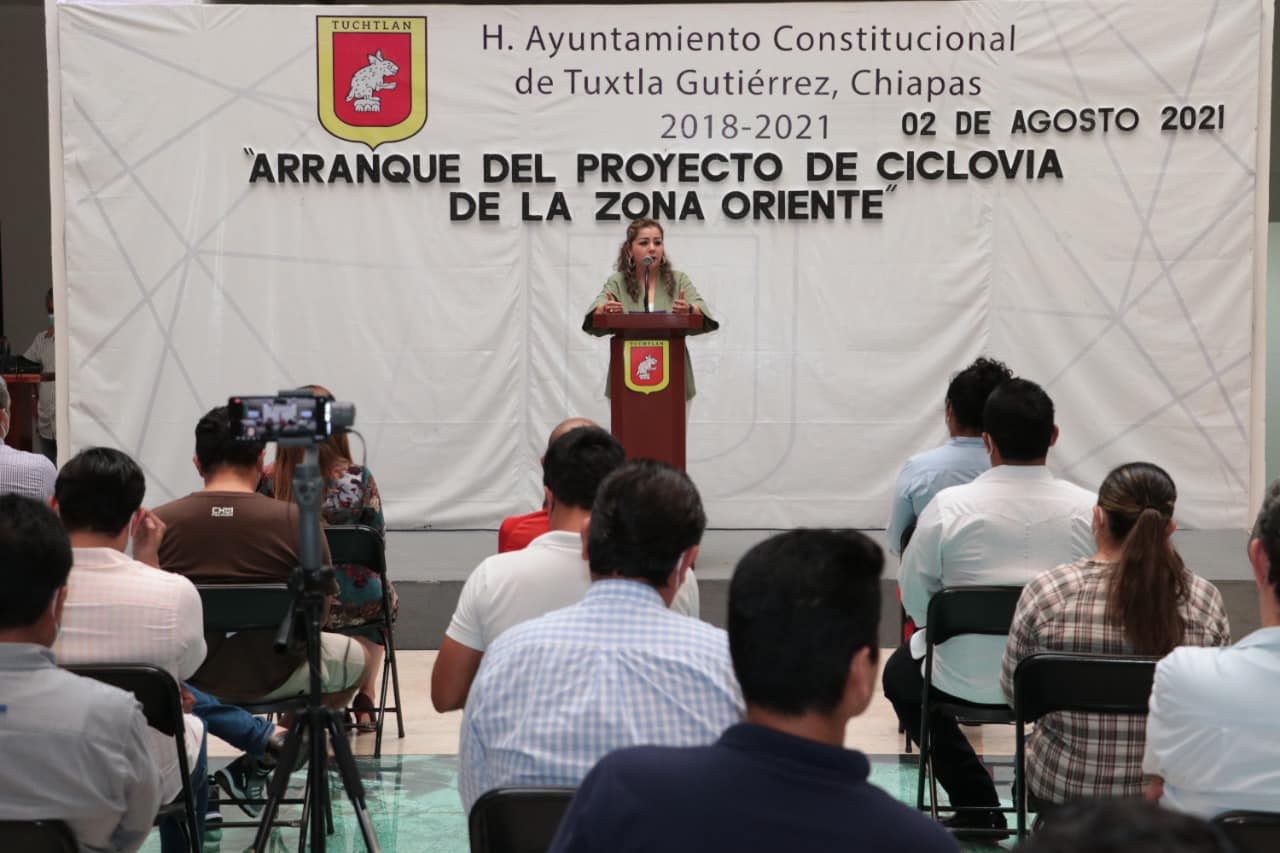 Presentan proyecto para la Nueva Ciclovía Oriente de Tuxtla Gutiérrez