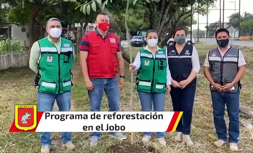 Ayuntamiento de Tuxtla realiza jornada de reforestación en el ejido El Jobo