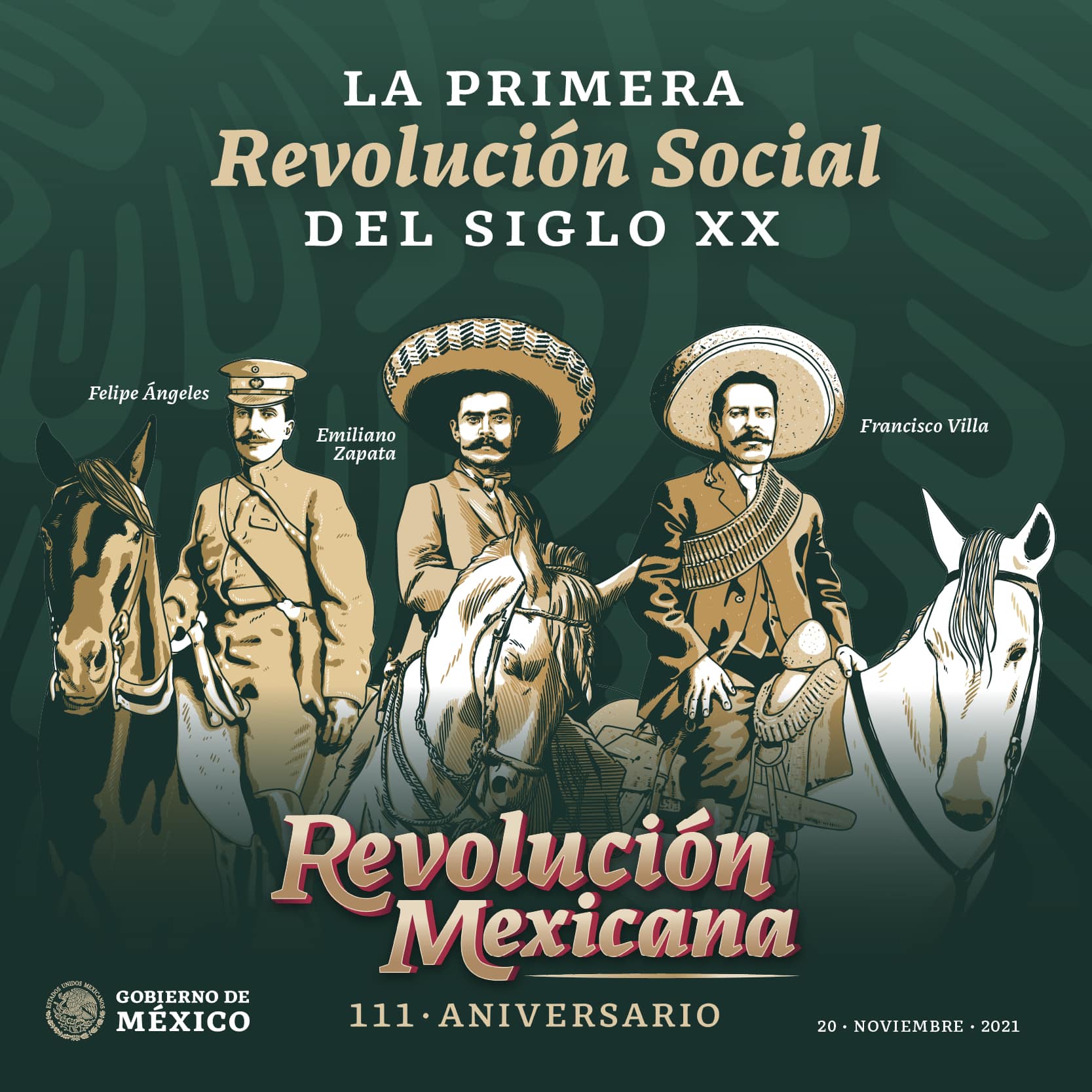 111 aniversario del inicio de la Revolución Mexicana