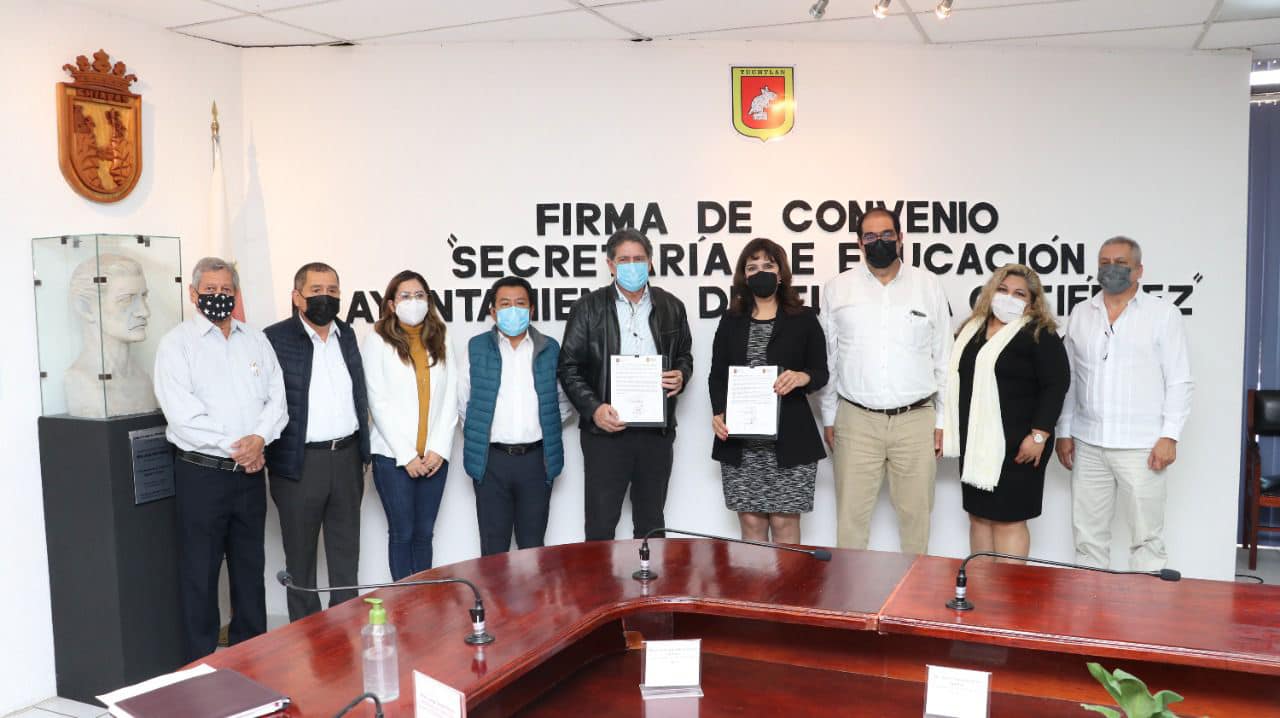 Firman convenio Ayuntamiento de Tuxtla Gutiérrez y Secretaría de Educación del Estado para fortalecer acciones educativas municipales