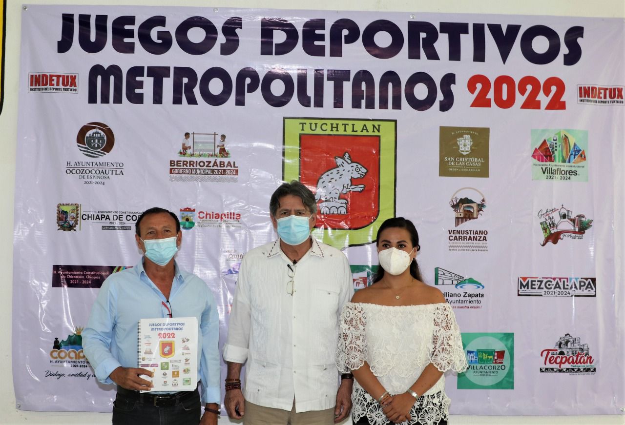 Convoca alcalde Carlos Morales a participar en los Juegos Deportivos Metropolitanos 2022 con sede en Tuxtla Gutiérrez