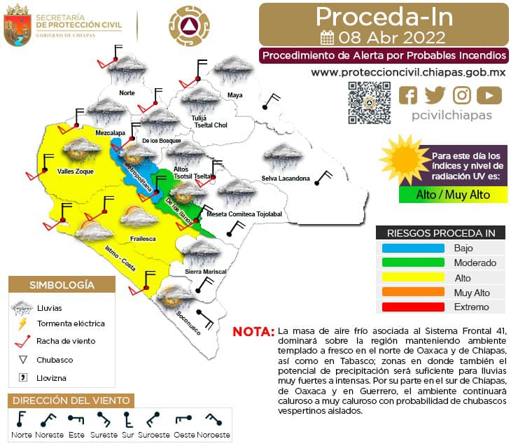 Procedimiento Estatal de Alerta por Incendios en Chiapas