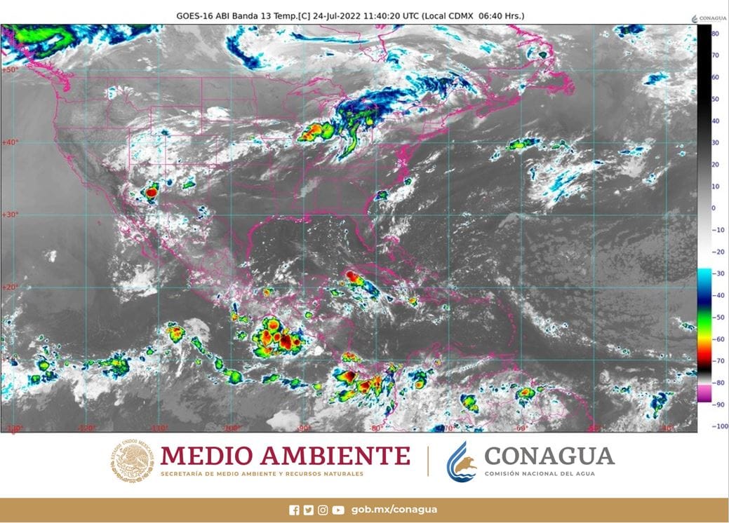 Pronóstico del tiempo para hoy domingo 24 de julio de 2022