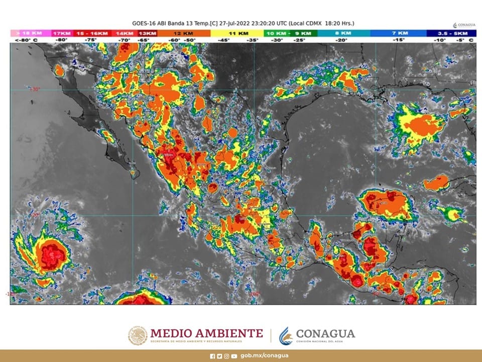 Prevalecerán las lluvias esta noche en el país