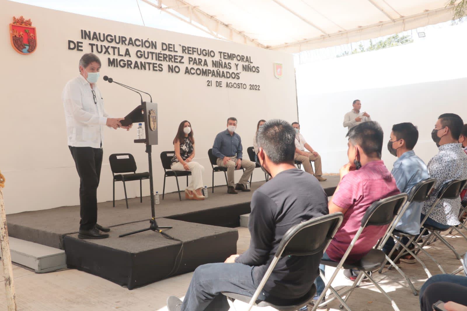 Inauguran Rutilio Escandón y Carlos Morales el Refugio Temporal de Tuxtla Gutiérrez para Niñas y Niños Migrantes no Acompañados