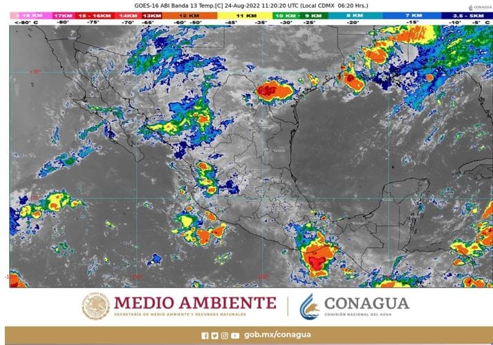 Pronóstico del tiempo para hoy miércoles 24 de agosto de 2022