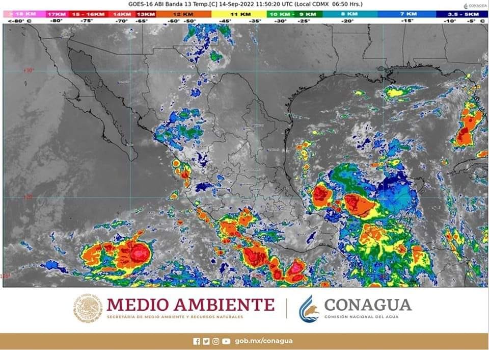 Pronóstico del tiempo para hoy 14 de septiembre de 2022