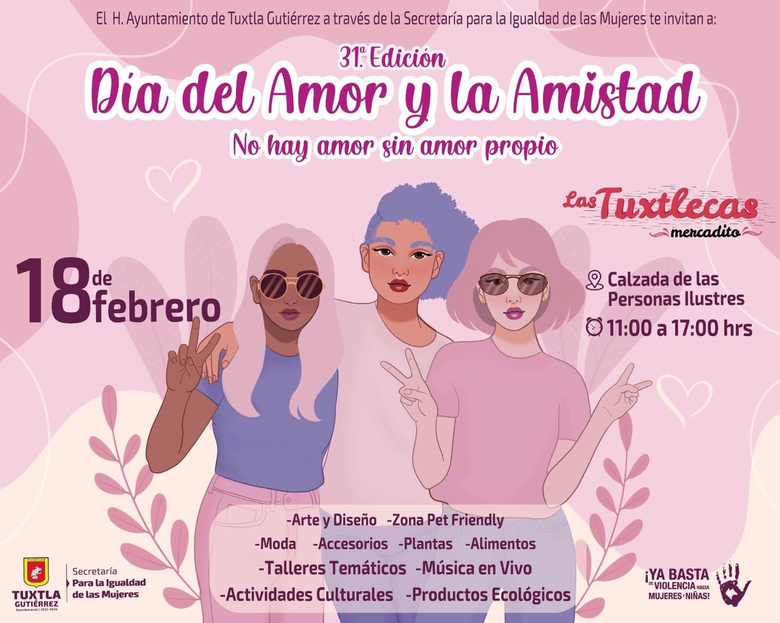 «Mercadito las Tuxtlecas» invita a su 31ª edición con motivo del Día del Amor y la Amistad.