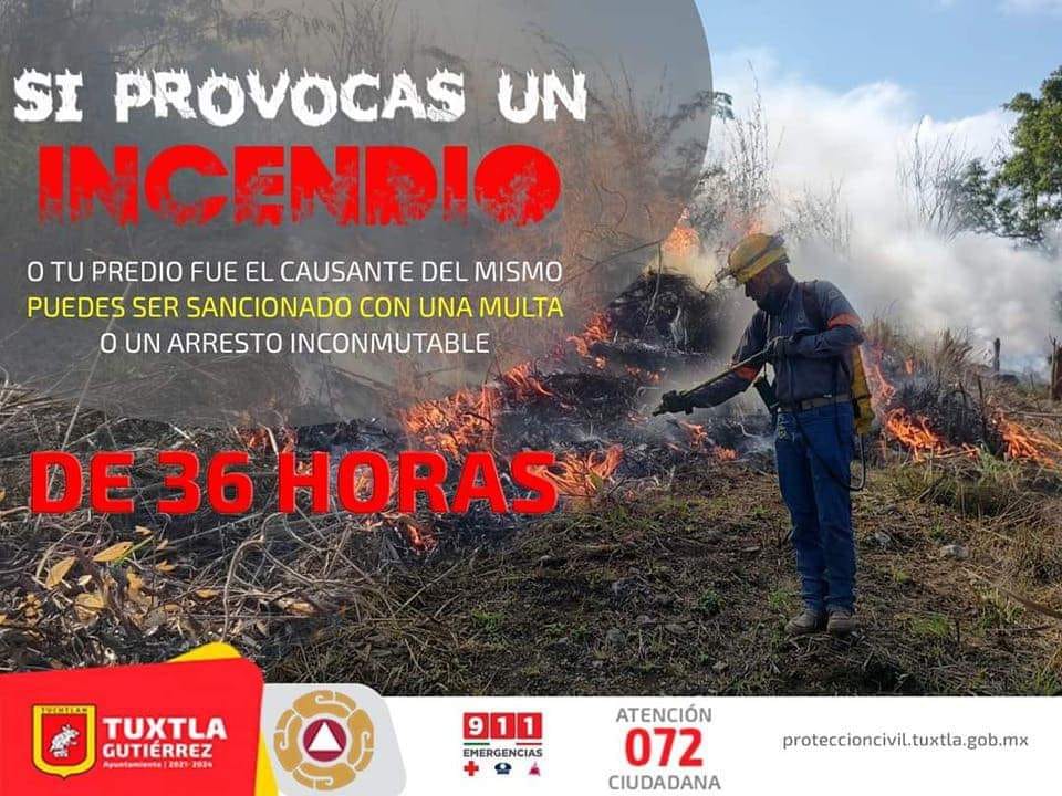 Si tienes un terreno baldío es tu responsabilidad mantenerlo limpio y evitar las quemas para disminuir el riesgo de incendio.