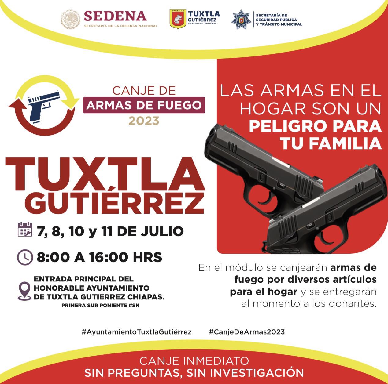 inició el programa Canje de Armas 2023 en TGZ