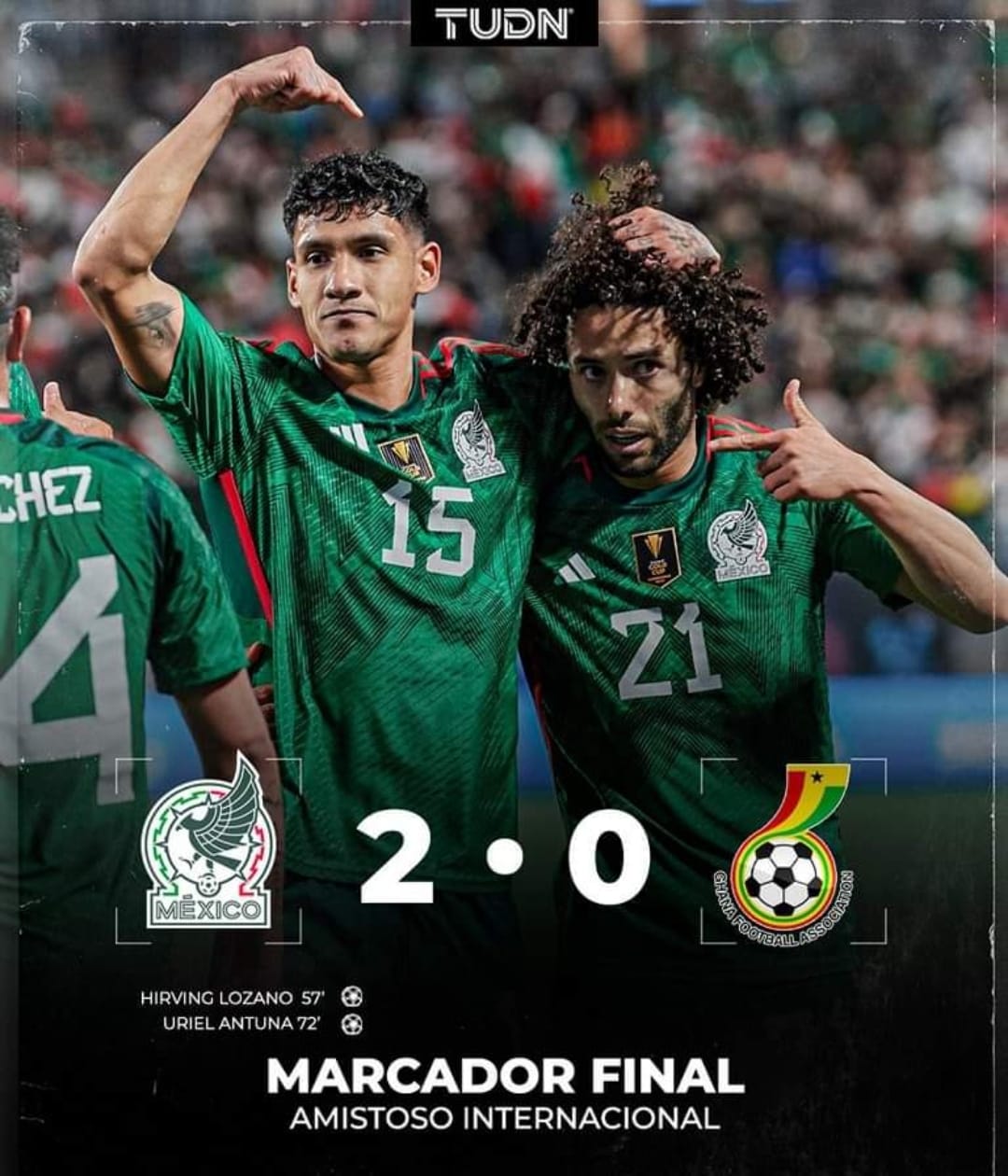 México 2 – Ghana 1 en partido amistoso de la selección nacional de futbol