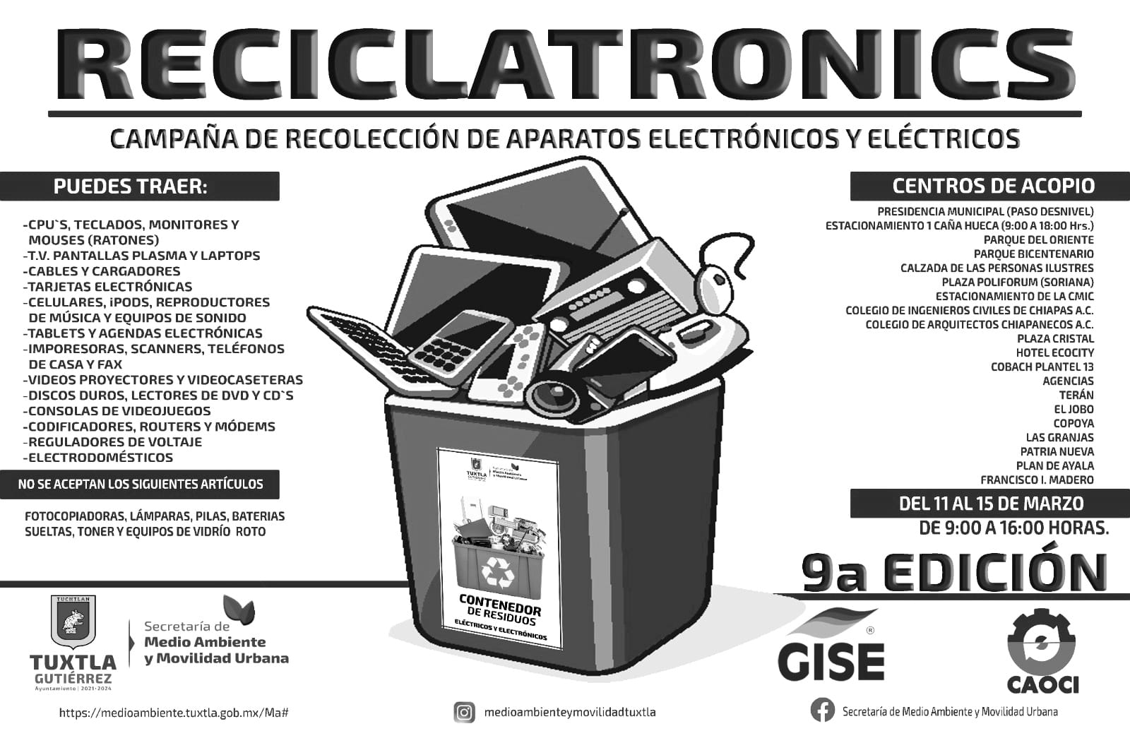 Campaña de Recolección de Aparatos Electrónicos y Eléctricos en TGZ
