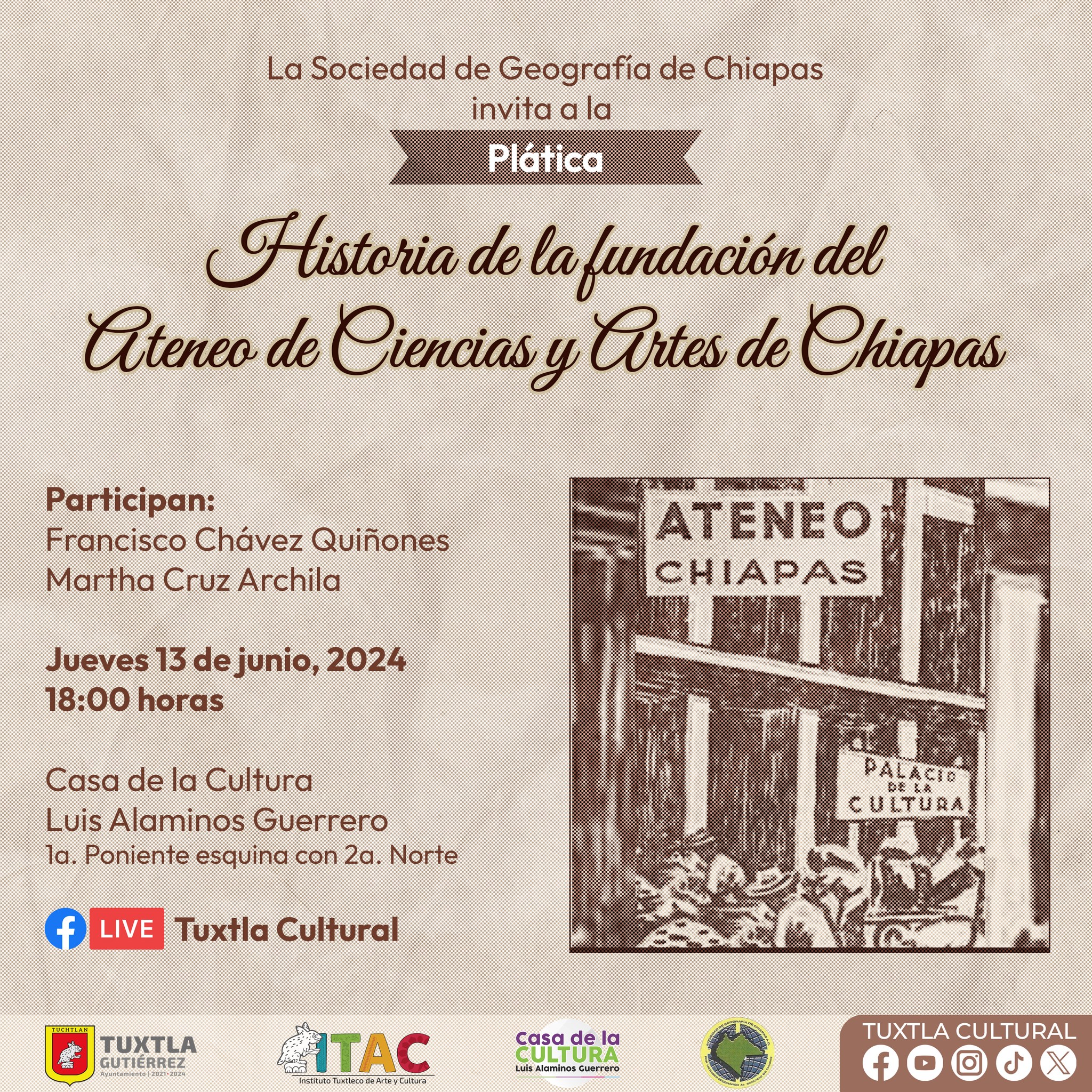 Historia de la Fundación del Ateneo de Ciencias y Artes de Chiapas