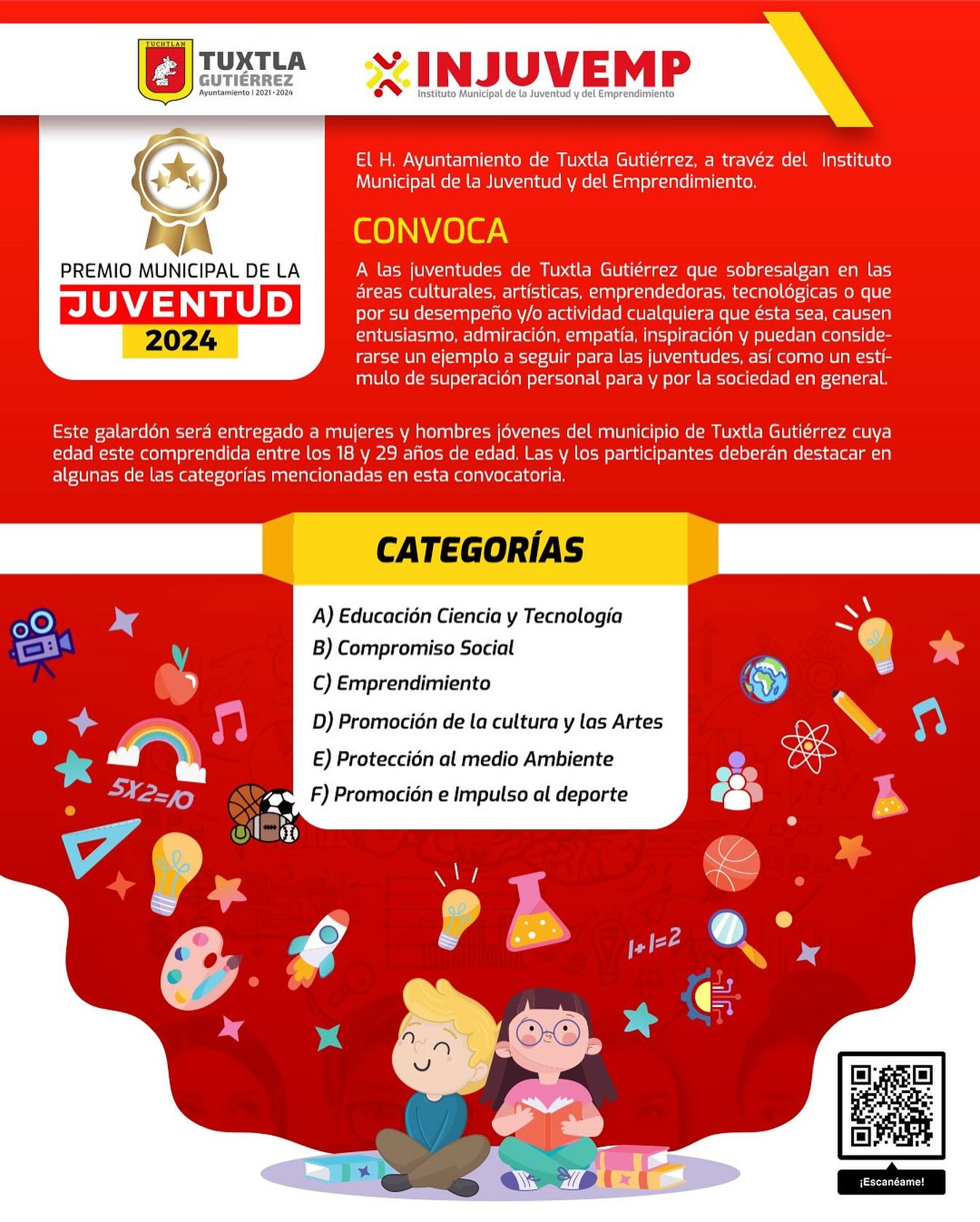 Convocatoria al Premio Municipal de la Juventud 2024